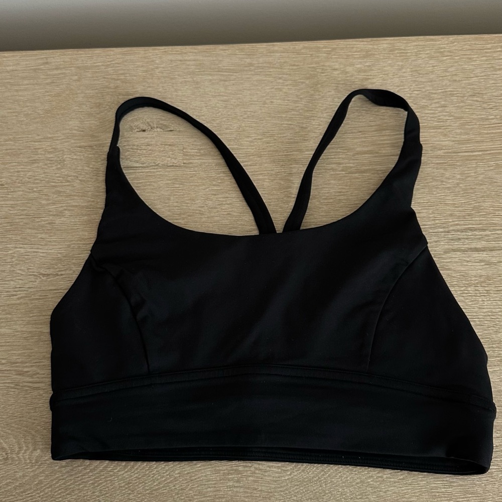 Black lululemon mesh back bra